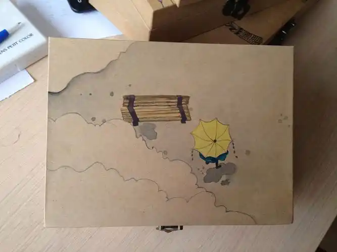 一组包装盒手绘