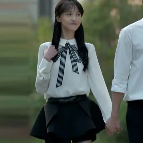 秋新款微微一笑很倾城贝微微同款衬衫短裤裙套装女郑爽两件套