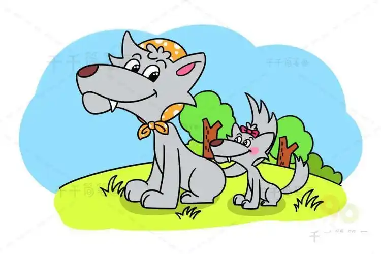 笔画狼来了披着羊皮的狼简笔画6款卡通狼简笔画图片狼的简单画法大全