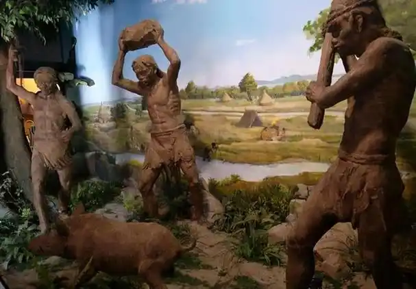 原始人狩猎野猪