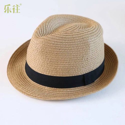 351课【童年的草帽】纸草编制遮阳沙滩帽亲子帽 纸草色 大人帽子单件