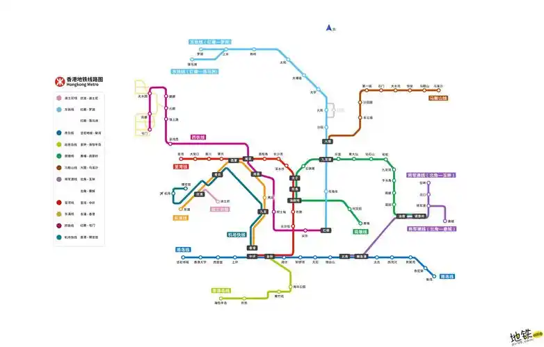 香港地铁线路图运营时间票价站点查询下载