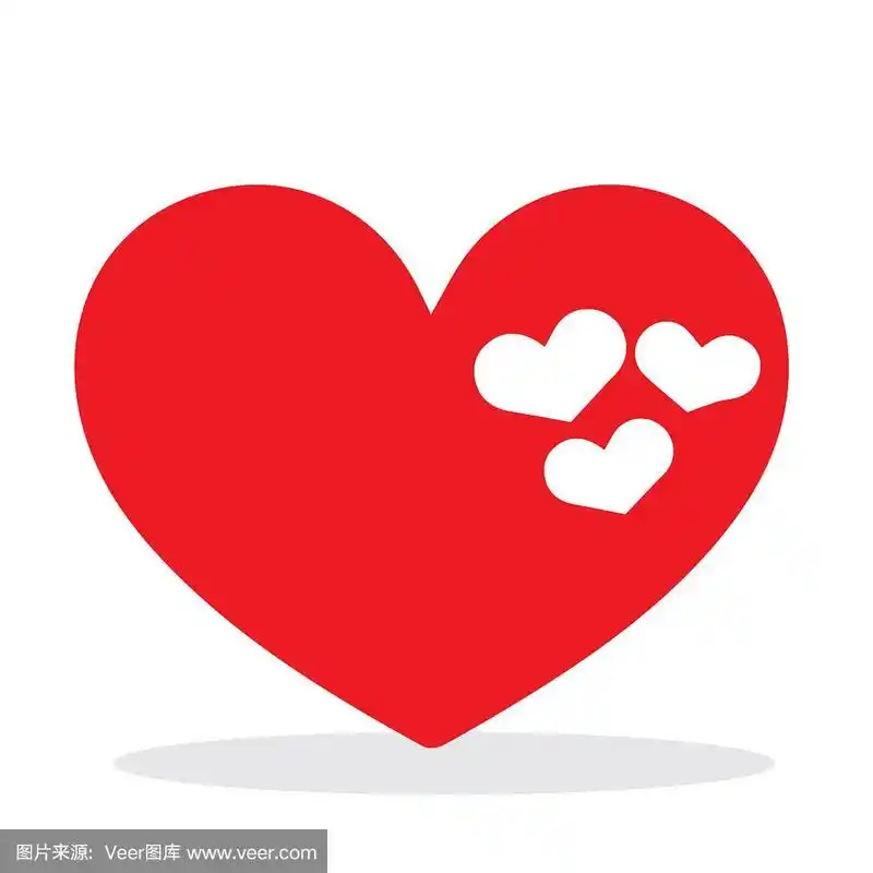 在白色背景上叠加心形符号