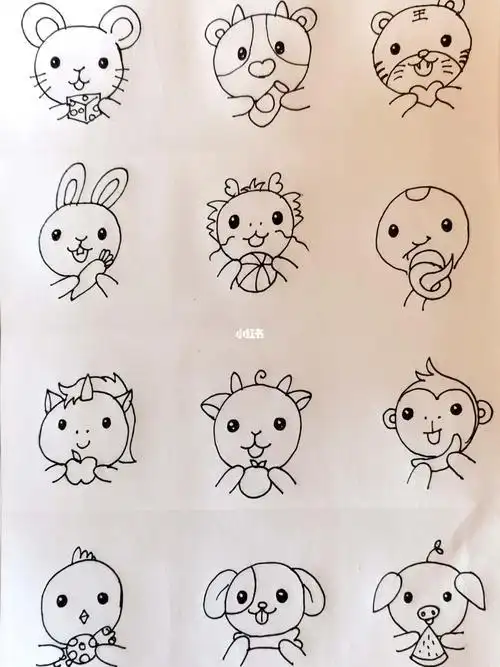 十二生肖怎么画十二生肖怎么画简单又可爱