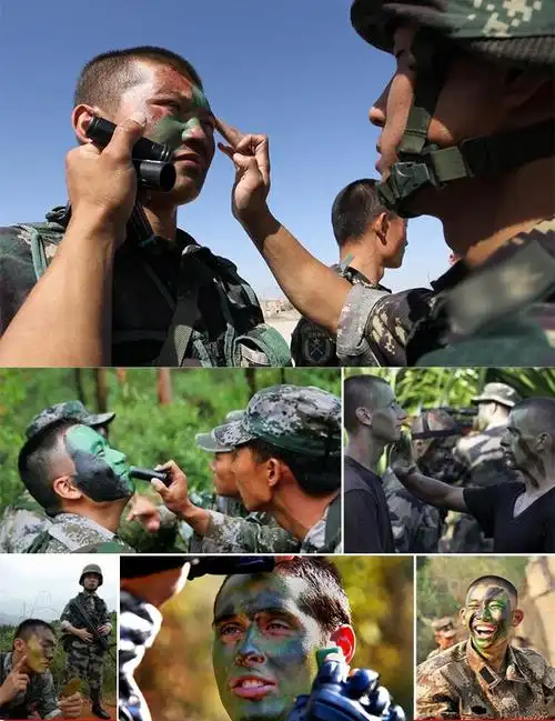 迷彩油cs户外 cs野战面部仿生伪装油彩户外脸彩油三色迷彩油套装防水