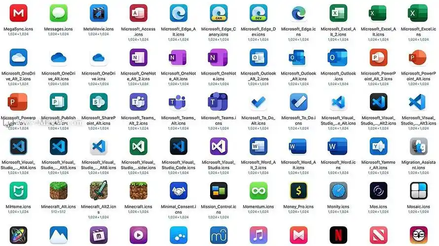 macosbigsur软件icons图标大全新增至2719枚大苏尔风格图标