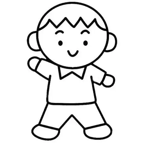 小男孩简笔画图片幼儿学画帅气的小男孩简笔画图片大全