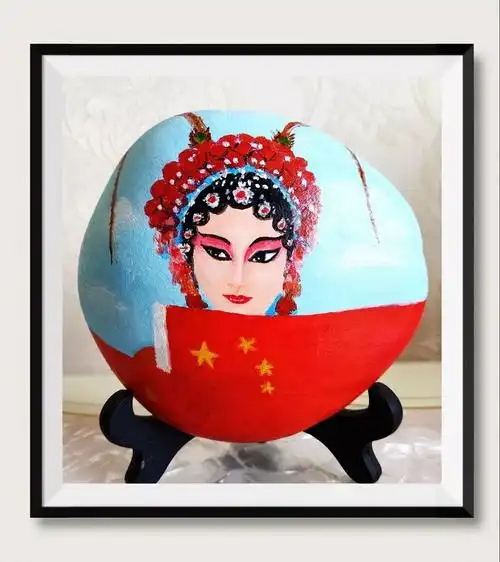艺术天地泗县教师小小石头画出对祖国的炽爱之情堪称艺术珍品