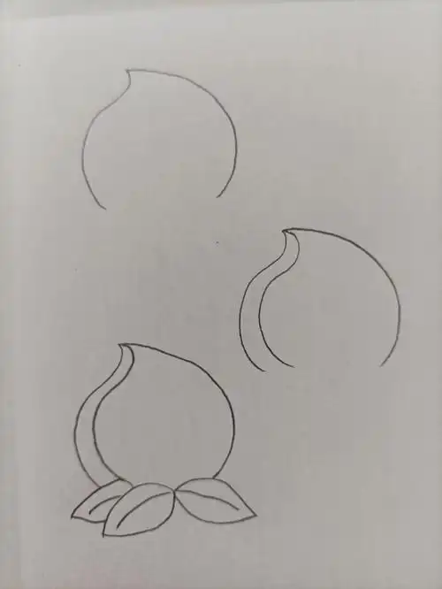简笔画351桃子