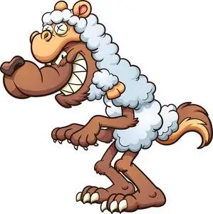 羊皮与军队的狼卡通披着羊皮的狼在羊狼披着羊皮琥珀色调披着羊皮的狼