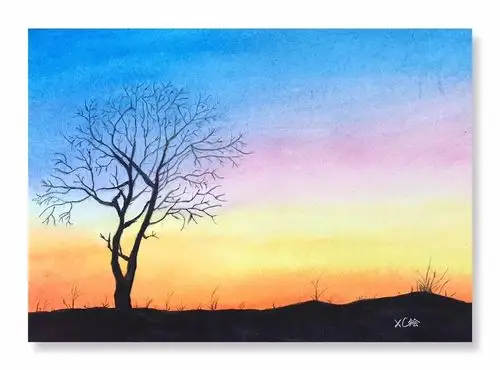 落日黄昏 彩霞轻燃