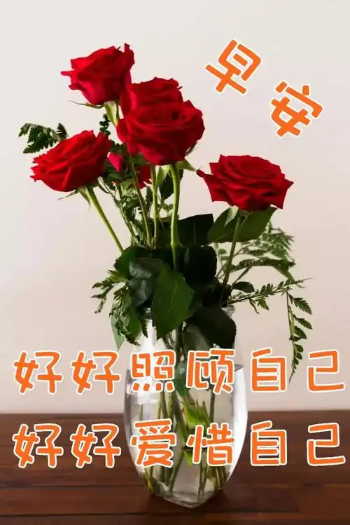 8张暖心唯美春天早安祝福语动态表情图片带字免打字聊天春天关心人的
